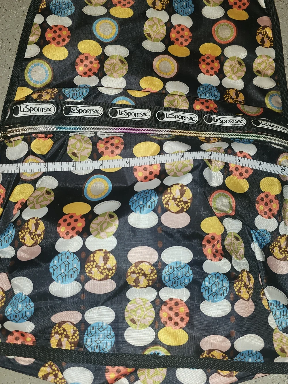 LeSportsac Navy Polka Dot Pattern Backpack